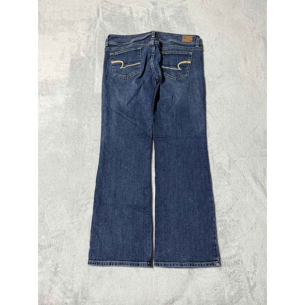 American Eagle Jeans Womens 8 Long Blue Medium Wash Slim Boot Low Rise 30x27.5 - Picture 7 of 9